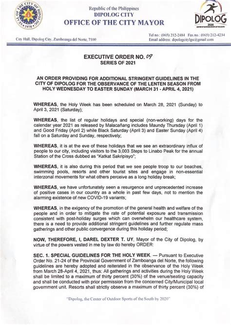 city government of dipolog|Executive .